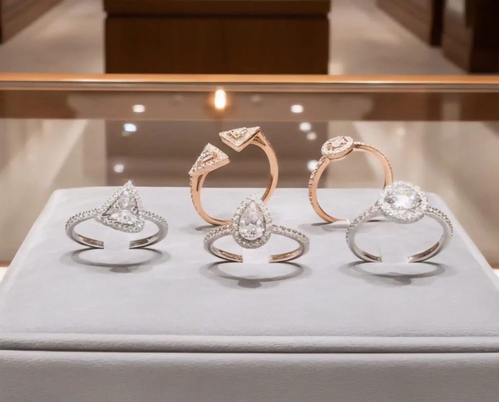 Bague de fiançailles halo signature sertie de diamants - ZVertu Jewels