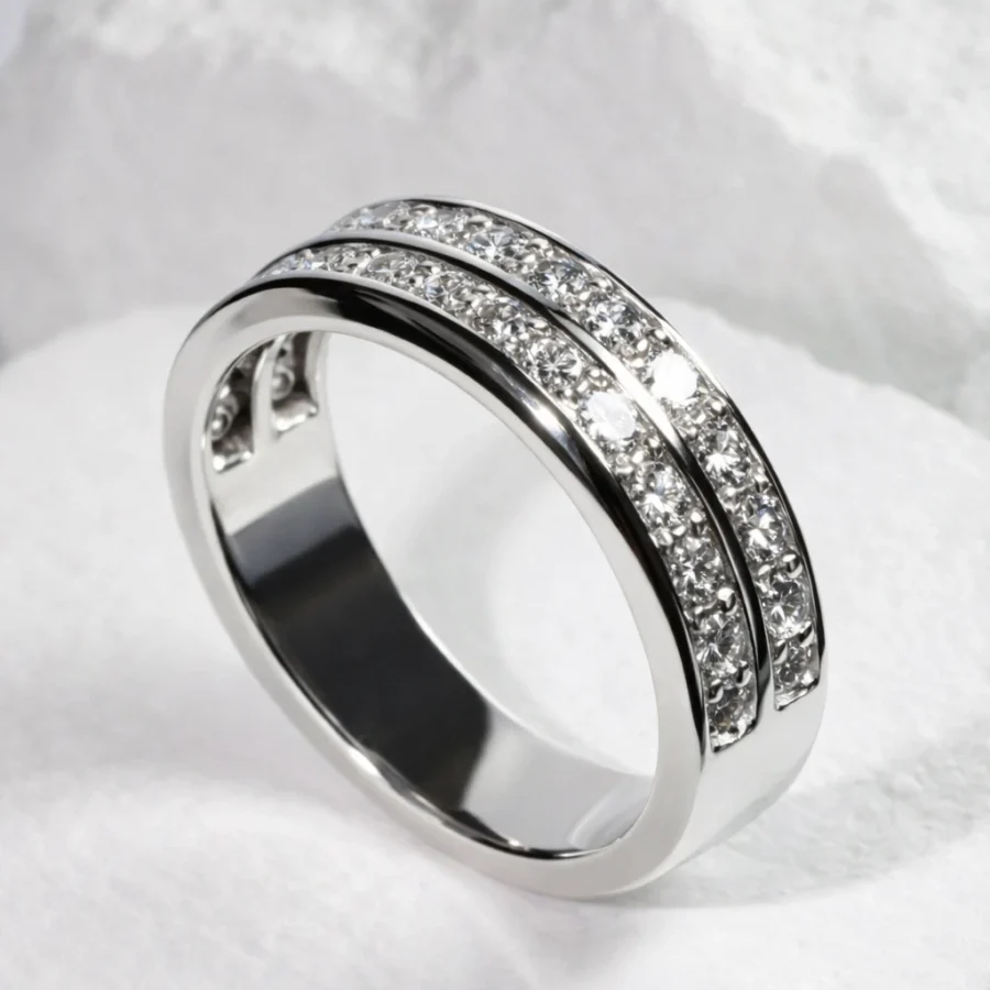 Double-Row Diamond Band